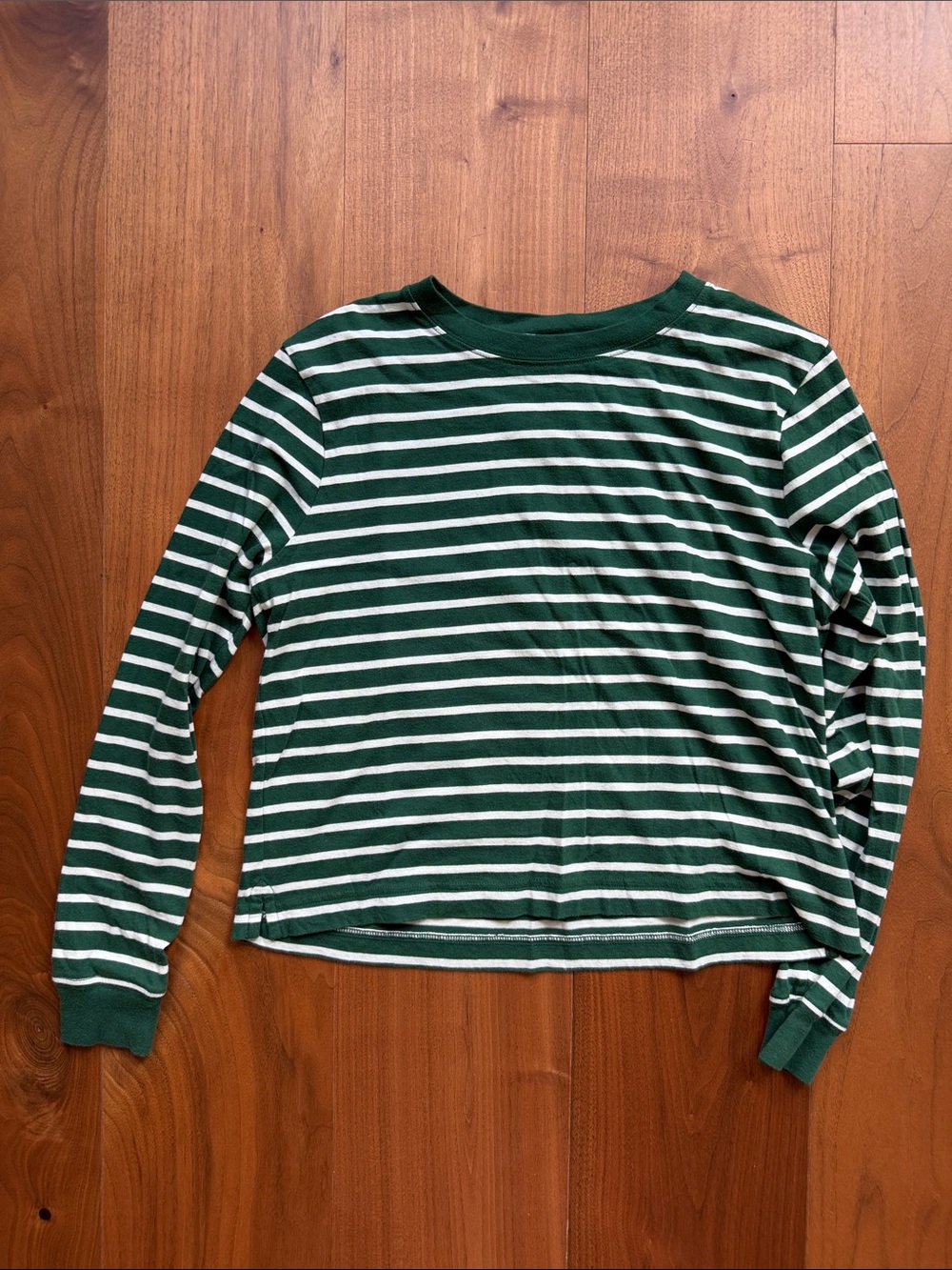 J.CREW vintage boyfriend jersey / Cropped striped long sleeve small